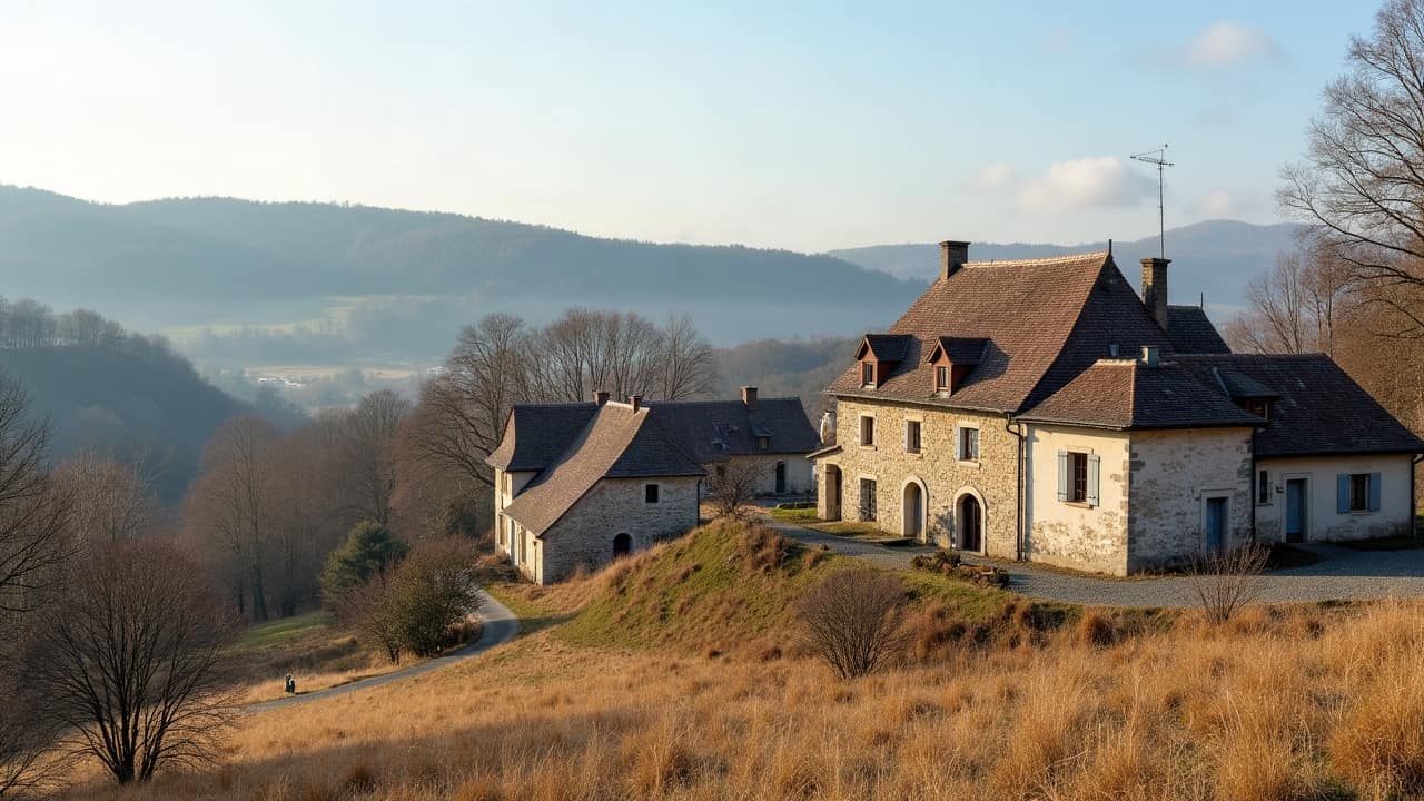 Un forage collectif pour plusieurs foyers d'un hameau de plateau bourguignon ou comtois