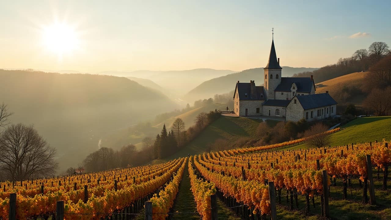 Le vignoble de la Côte, entre Nuits et Beaune : forer au pied de l'escarpement