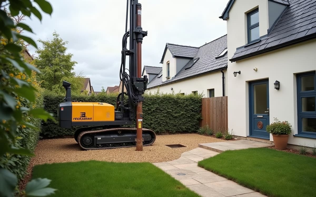 Foreuse au travail dans un jardin périurbain du Grand Besançon